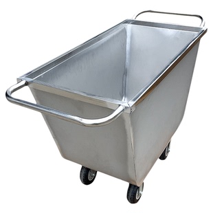 不锈钢饲料车猪场养殖场推料车喂猪料车手推饲料车鸡牛羊猪运料车