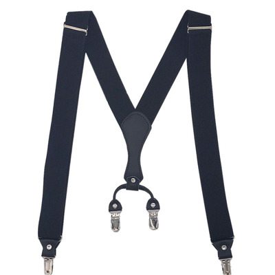 男士背带四夹裤子吊带中老年松紧