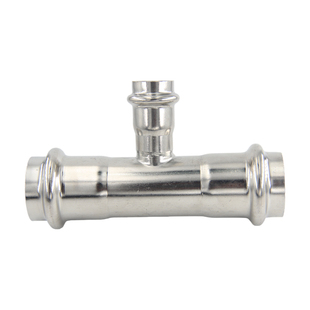 304不锈钢双卡压式异径三通管件薄壁管道水管变径三通接头DN25*20