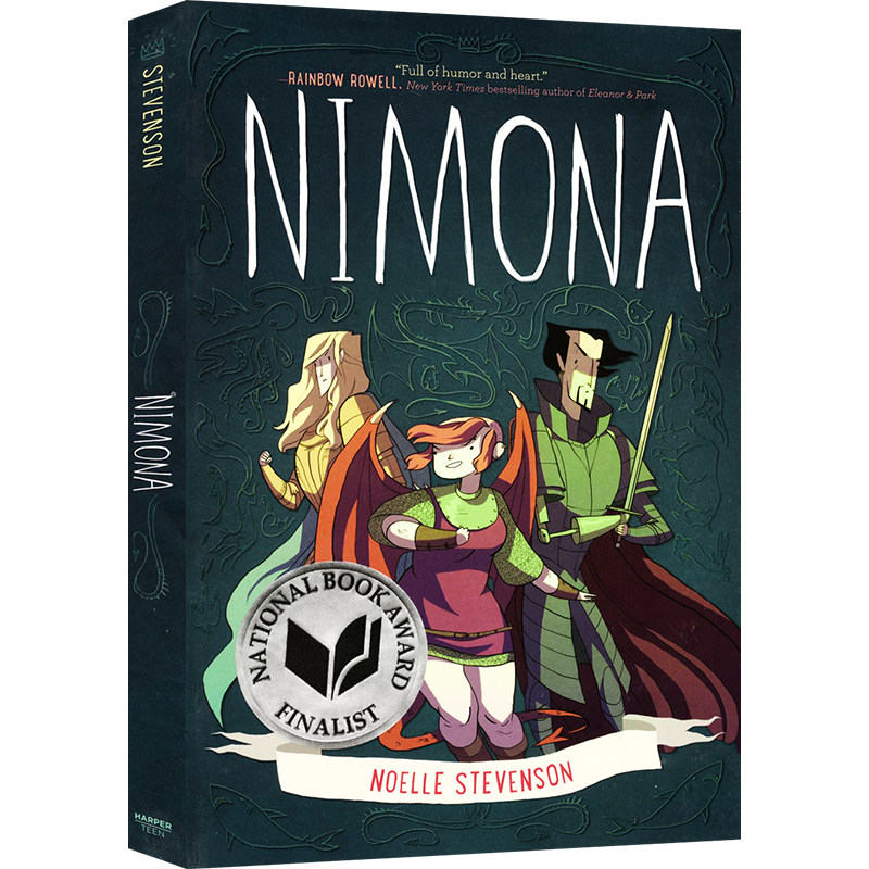 Nimona 尼莫纳 纽约时报畅销书 全彩漫画 科幻小说 幽默搞笑 极具颠覆性 7-9岁 英语课外读物 英文原版进口儿童图书