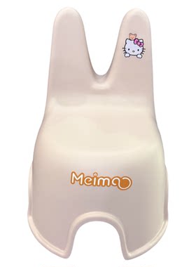 卡通猫款加厚防滑塑料换鞋凳