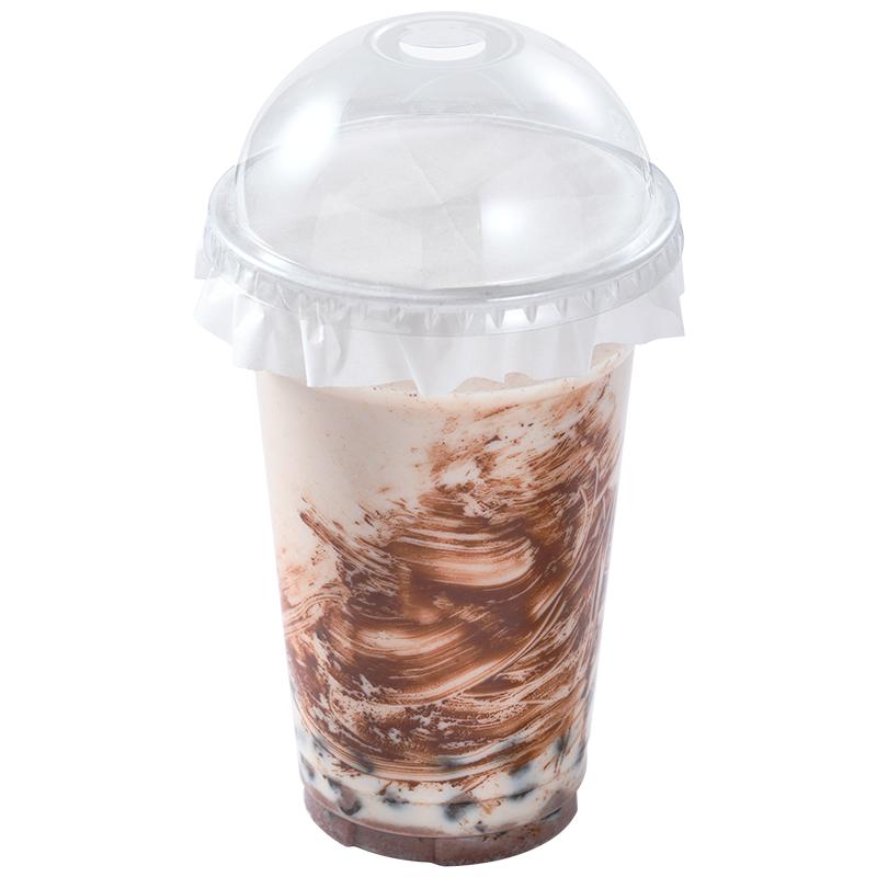卓鯊奶茶防漏紙一次性咖啡防溢打包墊片飲料外賣飲品封杯封口紙膜