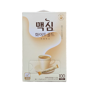 白金麦馨咖啡maxim韩国进口三合一速溶奶香丝滑100条礼盒装20条