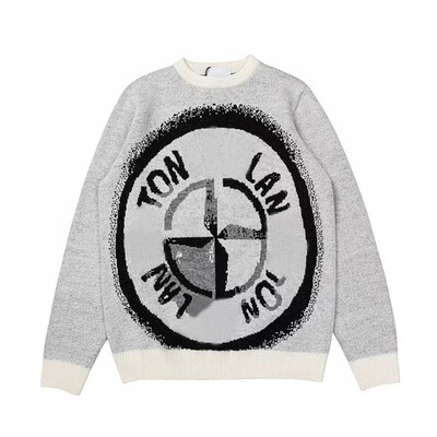 Topstoney2026年春秋大LOGO套头卫衣男女通用重工保暖连帽针织衫