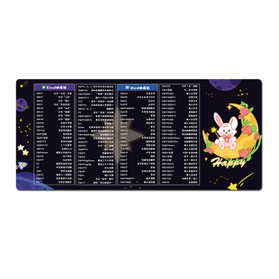 excel办公word快捷键大全CDR鼠标垫猫咪PPT电脑pr函数公式AI定制
