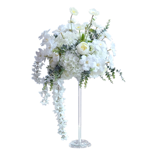 婚礼主桌花生日宴会餐桌花摆花仿真花轻奢高端假花桌面装饰摆设