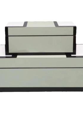 欧式绿色拼接收纳盒样板房