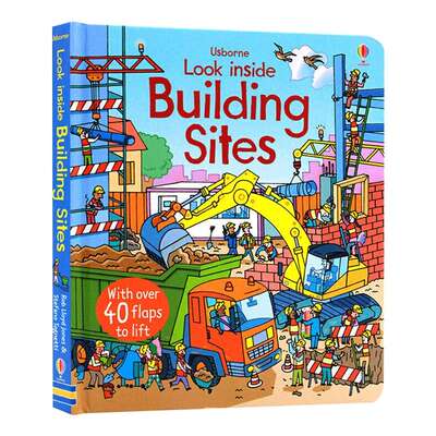 Usborne Look Inside: Building Sites 建筑工地 看里面系列纸板翻翻书进口原版英文书籍