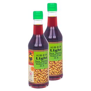 新加坡进口大华减盐纯酿酱青酿造酱油调料生抽凉拌炒菜305ml/瓶