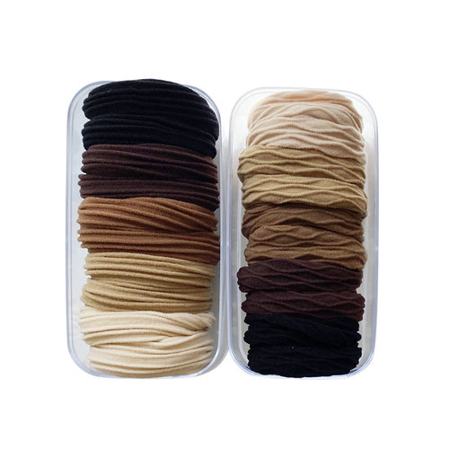 简约无缝扎头绳高弹力加粗包覆纱发圈皮筋女高马尾不伤发耐用百搭