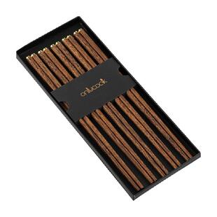 onlycook复古鸡翅木筷子家用高档新款红檀木火锅加长筷一人一筷