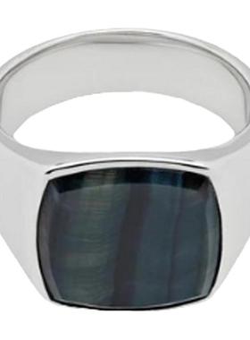 高级小众质感蓝色天然石戒指