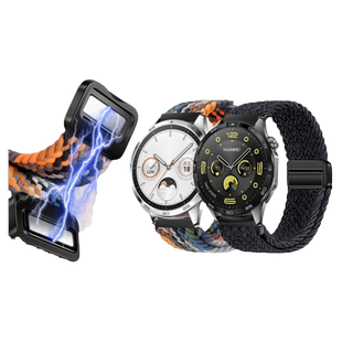 适用华为GT6手表带watch5十周年尼龙watchgt5pro编织腕表带watch4pro磁吸GT4运动GT3秋冬2pro智能buds男女款