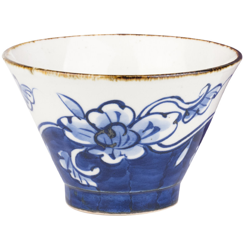 日本翔芳窑手绘冰裂纹五郎八茶碗