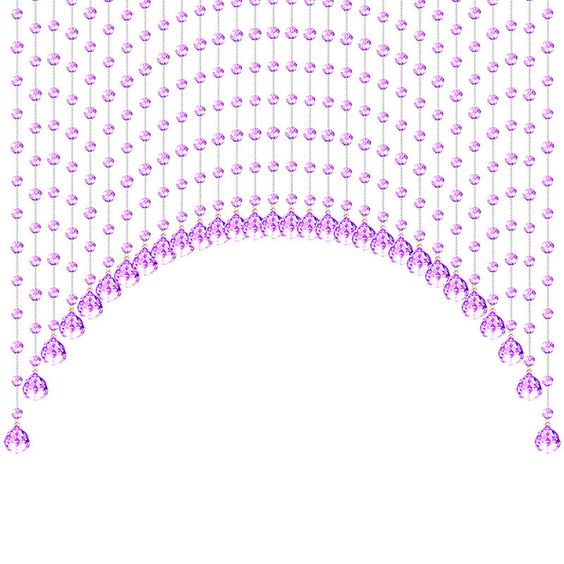 洛曼斯紫水晶珠帘门帘客厅隔断帘卫生间过道遮挡婚庆装饰家用帘子