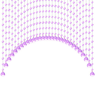 洛曼斯紫水晶珠帘门帘客厅隔断帘卫生间过道遮挡婚庆装饰家用帘子
