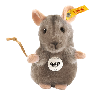 德国Steiff史戴芙灰色小老鼠皮夫毛绒玩具玩偶公仔生日礼物送女友