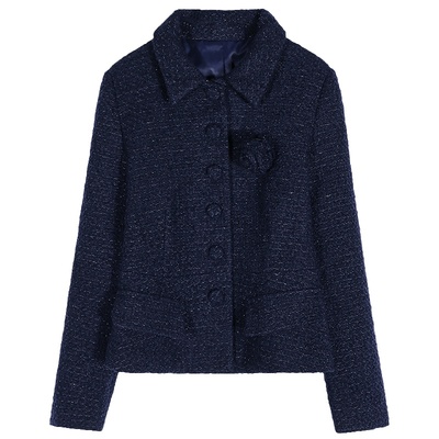 落落狷介小香风毛呢外套女