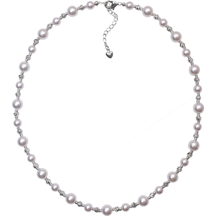 方糖家 温柔秋冬曼塔玫瑰珍珠满天星长款毛衣链轻奢高级感项链女