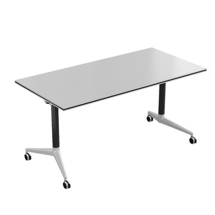 折叠会议培训桌椅组合可拼接移动长条桌带轮多功能办公桌双人桌椅