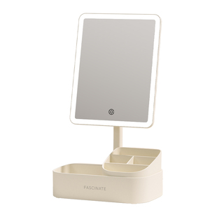 斐色耐家用收纳化妆镜学生宿舍镜子台式led带灯桌面美妆梳妆镜