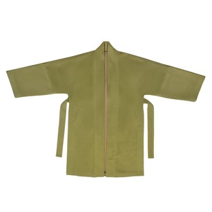 拟梦入帘青国风原创苔藓绿色大衣褙子秋冬宋裤日常通勤汉服新中式