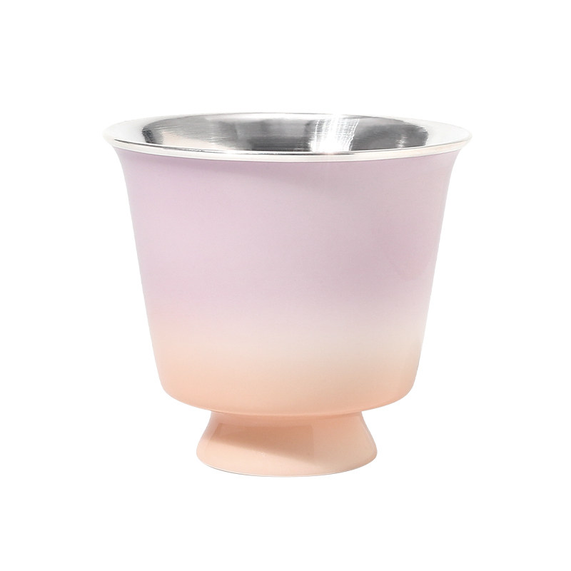 纯银999银茶杯包银杯家用品茗杯