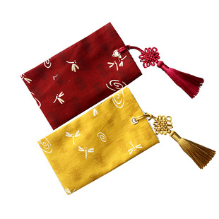 日式和风卡套本通卡套卡袋 门禁卡包名宿房卡纯棉双层可绣字定制