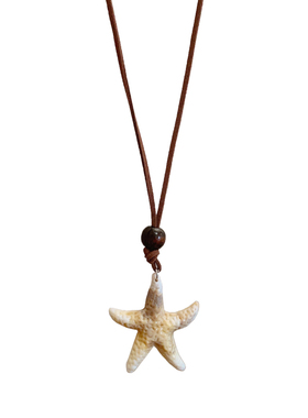 日韩树脂材质美拉德海星项链女