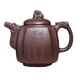大容量手工刻绘龙尊泡茶壶功夫