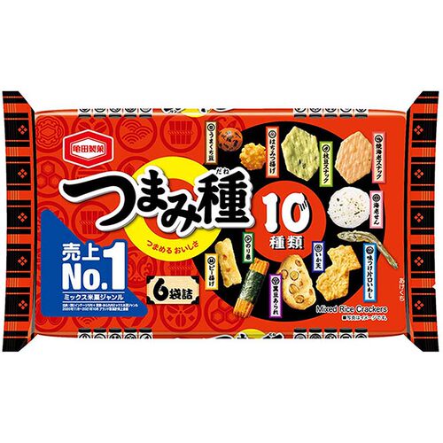 2包包邮现货日本零食龟田制果休闲什锦10种种类混合米果零食6小袋