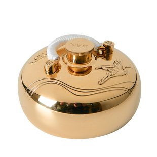 锦夫人汤婆子纯铜加厚热水袋古风暖手宝烫捂子铜暖壶手炉随身礼物