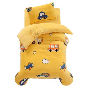 幼儿园被子三件套儿童牛奶绒双面珊瑚绒加厚六件套宝宝秋冬天床品