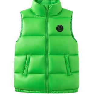 babylove旗下junejunior黑金儿童羽绒马甲冬季加厚男女童保暖背心