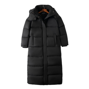 2025年新款冬季黑色超长加厚羽绒服女长款过膝加长直筒显瘦到脚踝