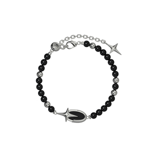WEALTHYBOO降凛手链可调节串珠高级气质原创设计黑玛瑙小众精致