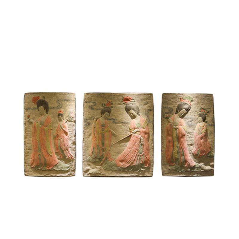 唐朝浮雕仿古风软装背景墙无框画