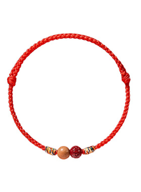 【普陀祝福】桃木朱砂红绳