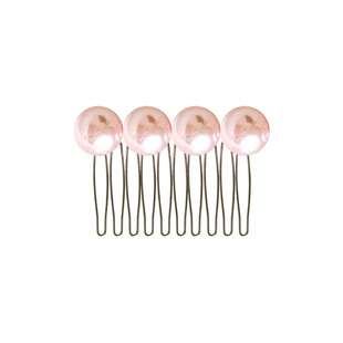 法式简约仿珍珠倒插梳发夹女高颅顶发梳侧边碎发卡后脑勺夹子发簪