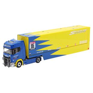 收藏斯堪尼亚S730 飞翼双层运输卡车1:64 集装箱仿真合金汽车模型