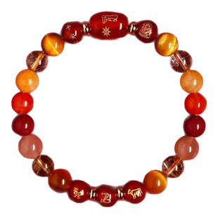 深圳弘法寺2025蛇年本命年手链三合生肖朱砂手串水晶财神解岁福