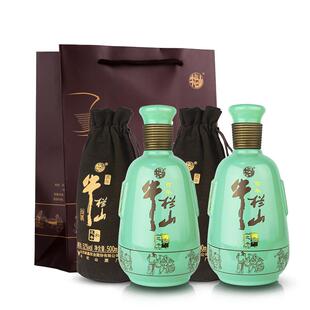牛栏山52度和之牛浓香型白酒送礼袋500毫升*2瓶正品北京