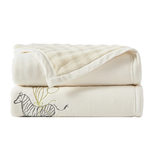 婴儿小被子a类盖毯新生儿毛毯宝宝双面云柔安抚毯子礼盒装可机洗