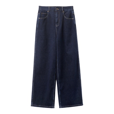 禾意产土壤牛仔弹T400斜纹直筒裤