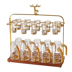 白酒杯分酒器家用套装高档轻奢酒具二2两一口杯小酒杯子玻璃水晶