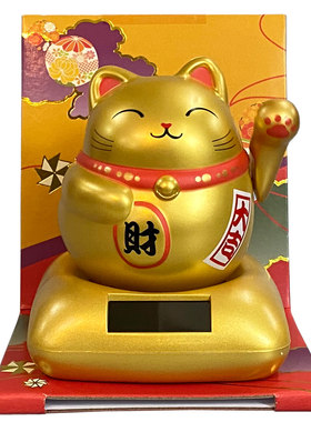 日本招财猫福马车载摆件摇头公仔