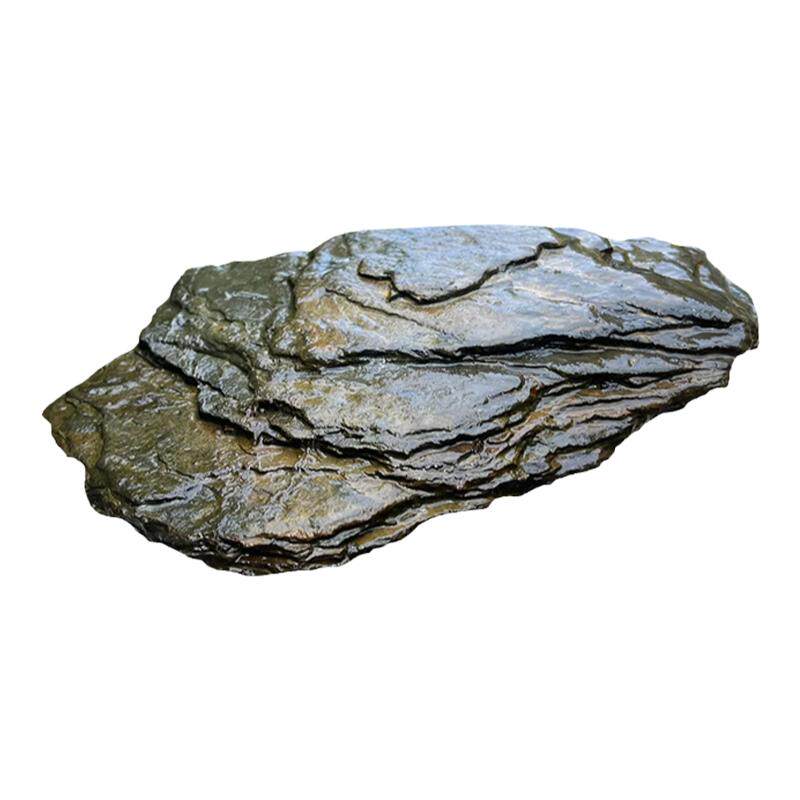 鱼缸底砂造景天然溪流石岩石片摆件生态乌龟爬台晒台水族专用石头