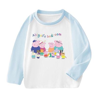 T恤长袖打底衫小猪佩奇100%棉