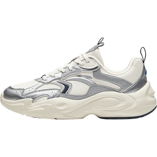 安踏行风丨复古革网拼接撞色老爹鞋女百搭透气休闲鞋潮流运动鞋子