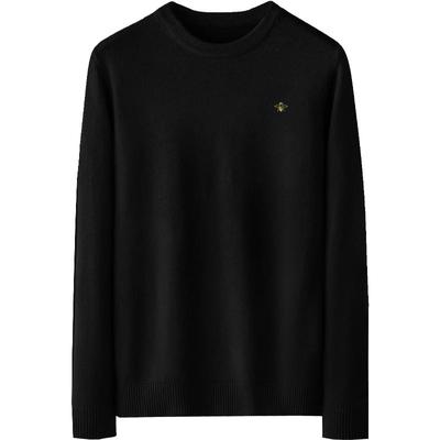 男士毛衣秋冬季圆领针织衫保暖内搭白色打底衫毛线衣毛衫韩版潮流